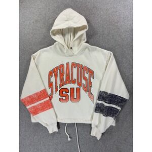 Syracuse Orange Screened‎ Campus Hoodie Sweatshirt (Women's Small) White